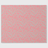 Pink & Green Retro Psychedelic Design Geschenkpapier (Flach)