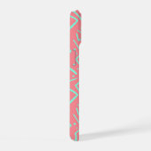 Pink & Green Retro Psychedelic Design iPhone 15 Hülle (Rechte Seite)