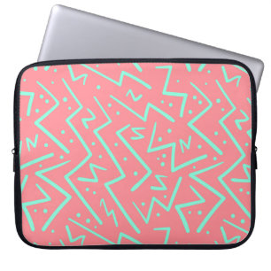 Pink & Green Retro Psychedelic Design Laptopschutzhülle