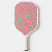 Pink & Green Retro Psychedelic Design Pickleball Schläger (Rückseite)