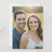 Pink Green Retro Typography Wedding Save The Date Ankündigung (Rückseite)