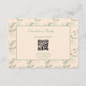 Pink Green Retro Y2K 70er Blume Muster Begleitkarte (Vorderseite)