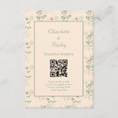 Pink Green Retro Y2K 70er Blume Muster Begleitkarte (Vorderseite)