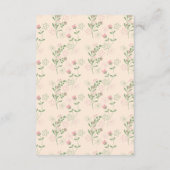 Pink Green Retro Y2K 70er Blume Muster Begleitkarte (Rückseite)