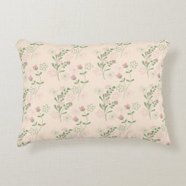 Pink Green Retro Y2K 70er Blume Muster Dekokissen