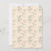 Pink Green Retro Y2K 70er Blume Muster Einladung (Rückseite)