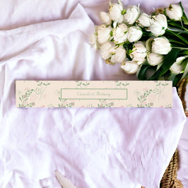 Pink Green Retro Y2K 70er Blume Muster Einladungsbanderole