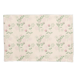 Pink Green Retro Y2K 70er Blume Muster Kissenbezug