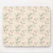 Pink Green Retro Y2K 70er Blume Muster Mousepad (Vorne)