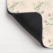 Pink Green Retro Y2K 70er Blume Muster Mousepad (Ecke)