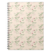 Pink Green Retro Y2K 70er Blume Muster Notizblock (Vorderseite)