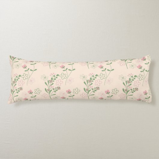 Pink Green Retro Y2K 70er Blume Muster Seitenschläferkissen (Vorderseite)