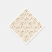 Pink Green Retro Y2K 70er Blume Muster Serviette (Ecke)