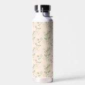 Pink Green Retro Y2K 70er Blume Muster Trinkflasche (Links)