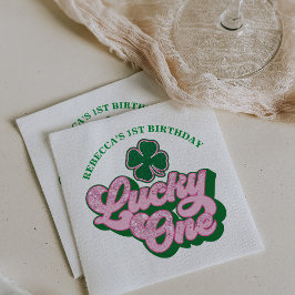 Pink Green St. Patrick's Day Glücklich Einen Gebur Serviette