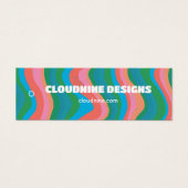 Pink Green Stripe Kleidung Größe Preis Hangtag Kar (Vorderseite)