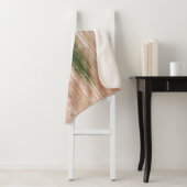 Pink green striped abstract painting art sherpadecke (Beispiel)