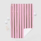 Pink Green Stripes Golfhandtuch (Insitu)