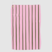 Pink Green Stripes Golfhandtuch (Vorderseite)