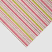 Pink & green stripes seidenpapier (Detail)