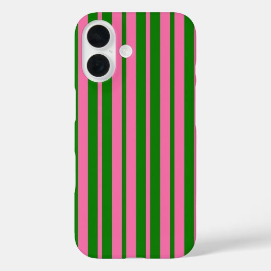 Pink Green Stylish Stripes Pattern Design  Case-Mate iPhone Hülle (Rückseite)