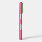 Pink Green Stylish Stripes Pattern Design  Case-Mate iPhone Hülle (Rückseite / Rechts)