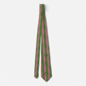 Pink Green Stylish Stripes Pattern Design Krawatte (Rückseite)