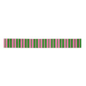Pink Green Stylish Stripes Pattern Design  Satinband (Vorderseite)