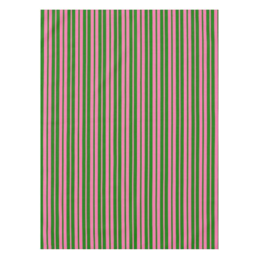 Pink Green Stylish Stripes Pattern Design  Tischdecke (Vorderseite)