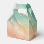 Pink Green Sunny Ocean Beach Summer Party Hochzeit Geschenkschachtel (Rückseite)