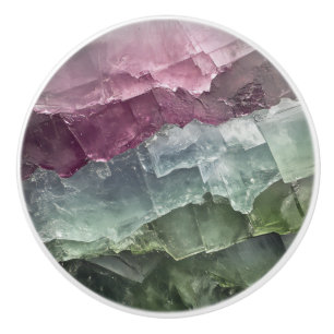 Pink Green Tourmaline Gem Muster Keramikknauf