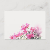 Pink Green Tropic Bougainvillea Hochzeitsempfang Begleitkarte (Rückseite)