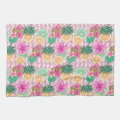 PINK & GREEN TROPICAL SOMMER BEACH THEMA GESCHIRRTUCH (Horizontal)