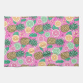 PINK & GREEN TROPICAL SOMMER BEACH THEMA GESCHIRRTUCH (Horizontal)