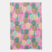 PINK & GREEN TROPICAL SOMMER BEACH THEMA GESCHIRRTUCH (Vertikal)
