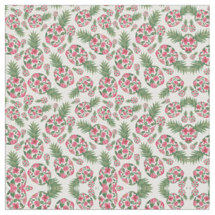 Pink Green Watercolor Blumenmuster Muster Stoff