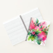 Pink Green Watercolor Botanical Bloom Notizblock (Innenseite)