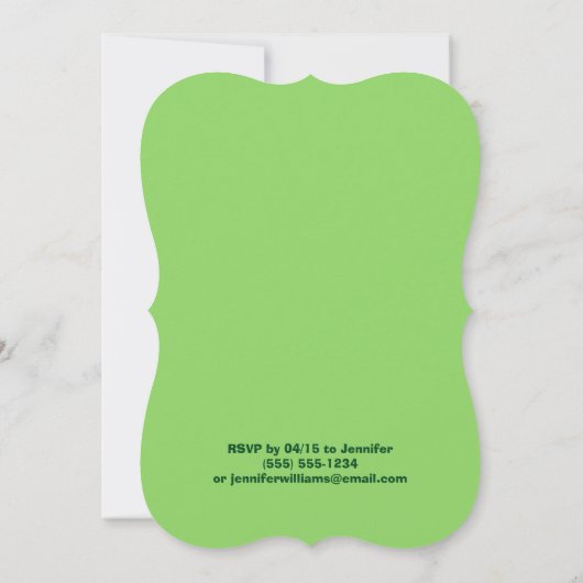 Pink & Green Watermelon, Kinderparty Einladung (Rückseite)