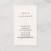 Pink Green Wavy Stripes Trendboho Funky Modern Visitenkarte (Rückseite)