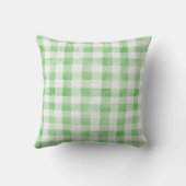 Pink Green White Plaid Stripes  Kissen (Rückseite)