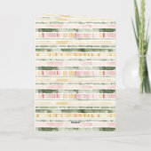 Pink Green Yellow Stripes Teddy Bear Birthday Karte (Rückseite)