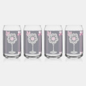 Pink & Grey AI-Kunst Dosenglas (Hinten)
