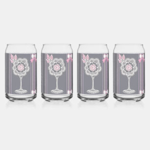Pink & Grey AI-Kunst Dosenglas
