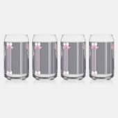 Pink & Grey AI-Kunst Dosenglas (Links)