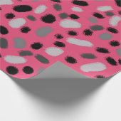 Pink Grey Black Jelly Bean Design Geschenkpapier (Ecke)