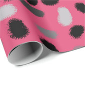 Pink Grey Black Jelly Bean Design Geschenkpapier (Rolleneckpunkt)