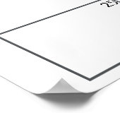 Pink Grey Boho Typografie Baby Showrate Datum Poster (Ecke)