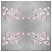 Pink Grey Cherry Blossoms Muster Stoff (Muster)