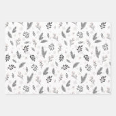 Pink_Grey Holiday Wrapping Paper Sheets Geschenkpapier Set (Vorderseite 3)