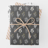 Pink_Grey Holiday Wrapping Paper Sheets Geschenkpapier Set (Beispiel)